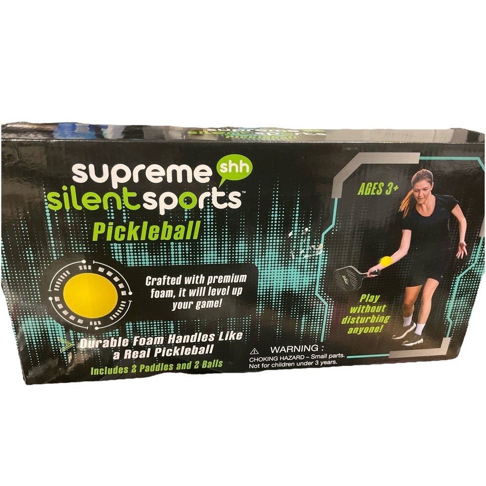 Supreme Silent Sports Pickleball Kit - 2 Paddles & 2 Balls - SBPB3006 - NEW